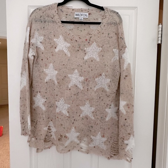 Wildfox Blush colored “seeing stars” Lennon sweater size Small - Picture 2 of 10